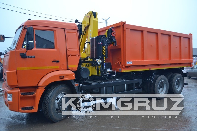 Самосвал КАМАЗ 65115 (6х4) с КМУ HYVA HB 150E-2