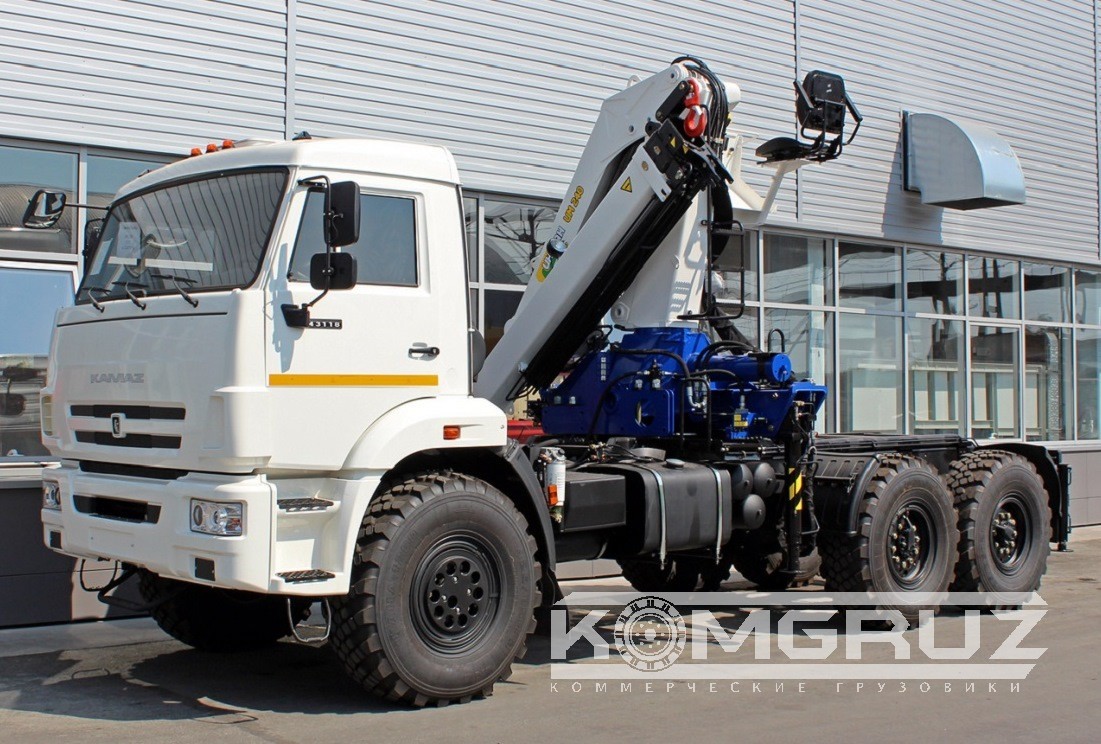 Седельный тягач КАМАЗ 43118 (6х6) с КМУ INMAN IM 240