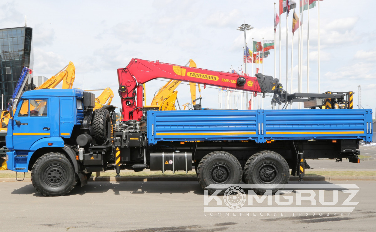 Бортовой автомобиль КАМАЗ 43118 (6х6) с КМУ ГАЛИЧАНИН КМУ-150 фото