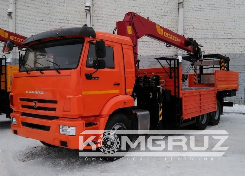 Бортовой автомобиль КАМАЗ 65115 с КМУ ГАЛИЧАНИН КМУ-150