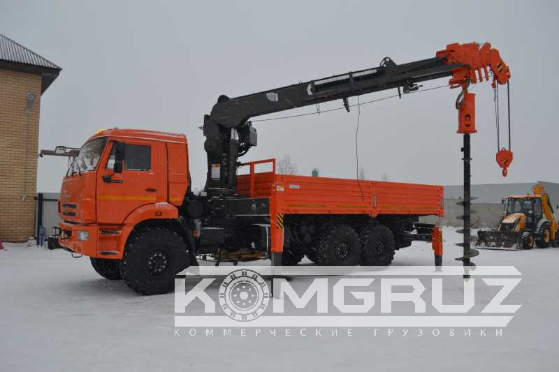Бурильно-крановая машина Камаз 43118 с бку Hiab 160 ТМ-6