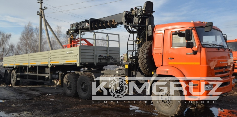 Бурильно-крановая машина Камаз 43118 с бку Hiab 160 ТМ-6 фото