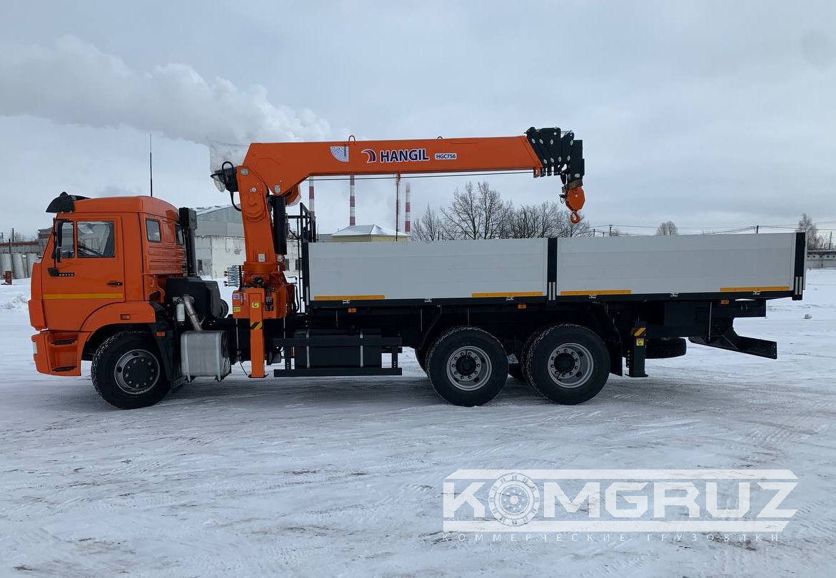 Бортовой Камаз 65115 с КМУ Hangil HGC 756