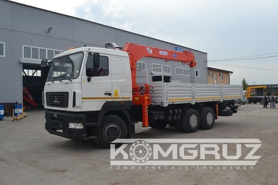 Бортовой МАЗ 6312 с КМУ Kanglim ks 1256 g-II