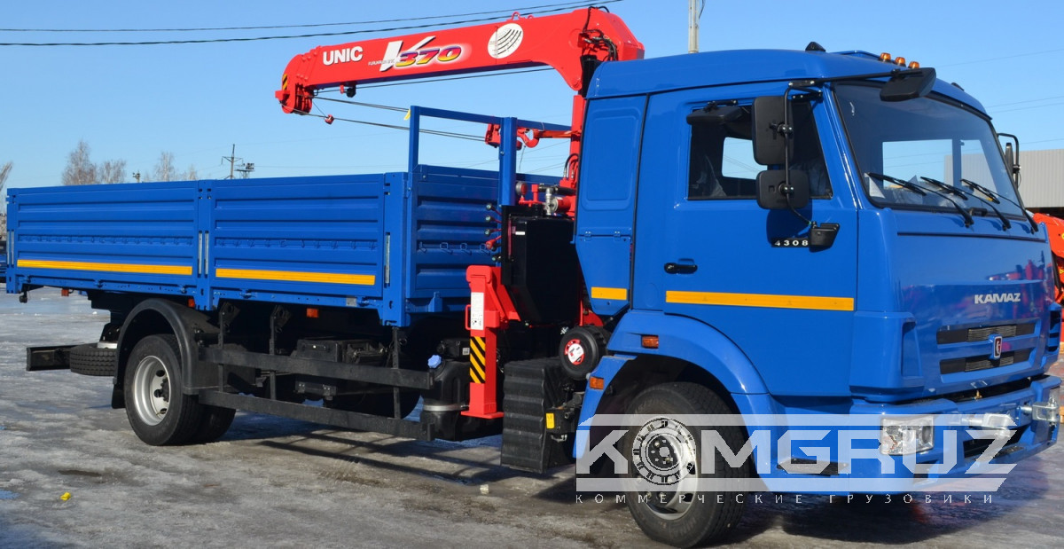 Бортовой Камаз 4308 с КМУ UNIC URV 374K фото