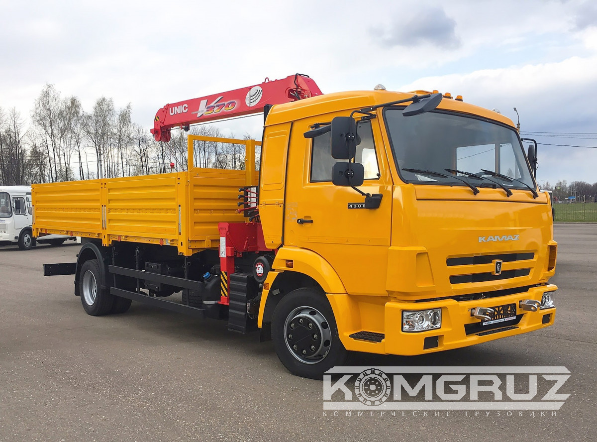 Бортовой Камаз 4308 с КМУ UNIC URV 374K