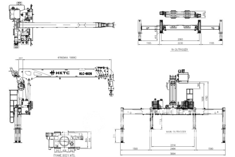 Бортовой Камаз 6520 с кму HKTC hls 8026 s