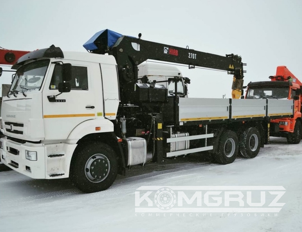Бортовой Камаз 6520 с кму Hiab 270 Т