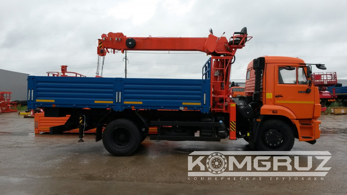 Бортовой Камаз 43253 с КМУ Hangil HGC 374L