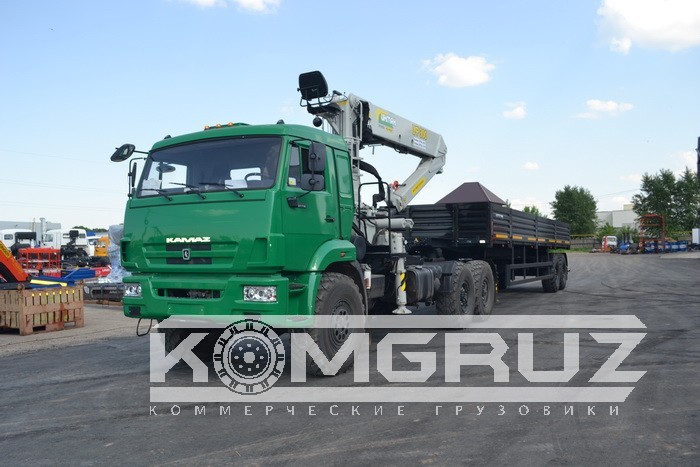 Седельный тягач КАМАЗ 43118 (6х6) с КМУ Инман ИФ 300